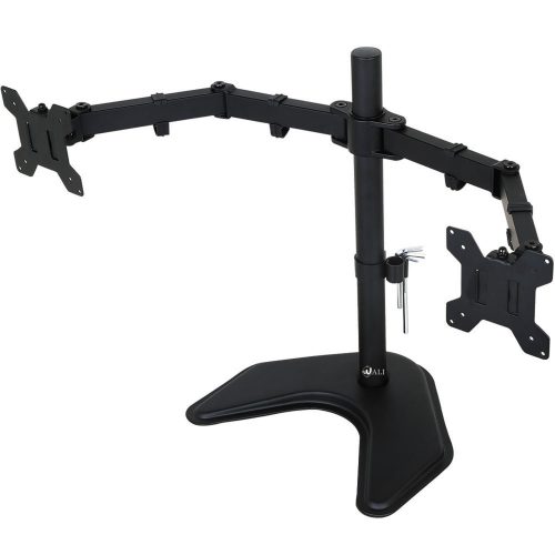 WALI Free Standing Dual LCD Monitor Desk Mount Fully Adjustable