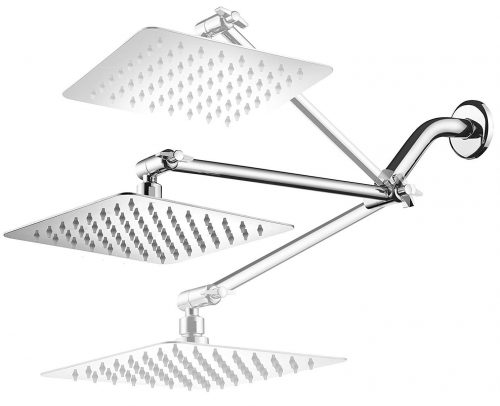 HotelSpa Giant 10" Stainless Steel Rainfall Square Showerhead