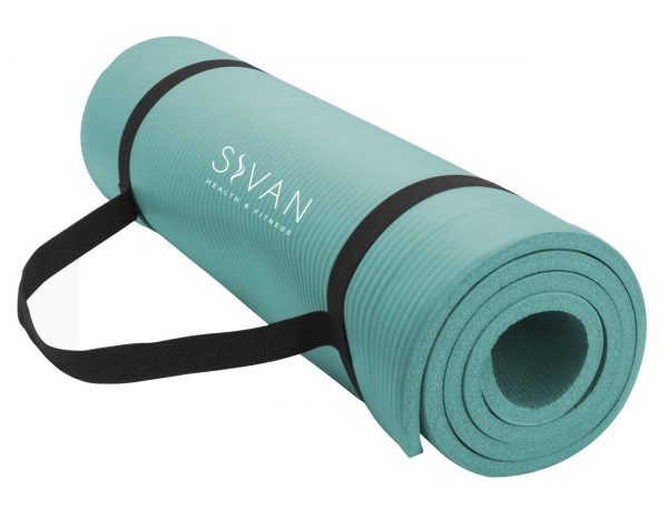  Sivan Health and Fitness 1/2-InchExtra Thick 71-Inch Long NBR Comfort Foam Yoga Mat for Exercise