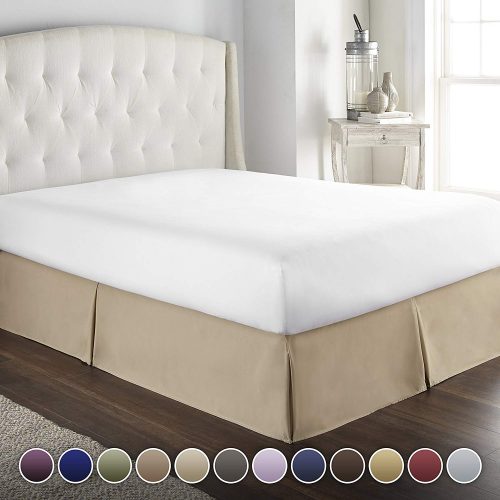  HC COLLECTION Hotel Luxury Bed Skirt/Dust Ruffle 1800 Platinum Collection-14 inch 