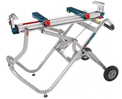 3. Bosch Portable Gravity-Rise Wheeled Miter Saw Stand T4B: