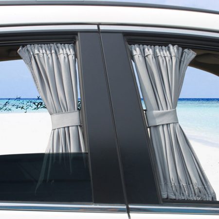  BININBOX 2X 70/50cm Auto Rear Valance UV Sunshade Drape Visor Car Side Window Curtai