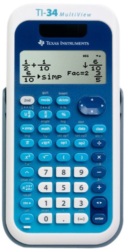  Texas Instruments (34MV/TBL/1L1) TI-34 MultiView Scientific Calculator