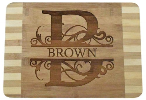  Personalized Custom Engraved Bamboo Wood Cutting Board - 13.5"x9.6"x0.68" - Beautiful