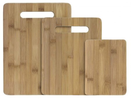  Totally Bamboo 3-Piece Bamboo Serving and Cutting Board Set
