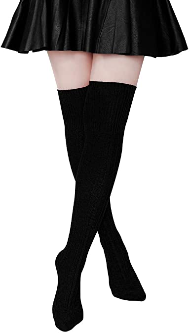 Women Thigh High Socks Over the Knee-High Long Socks Cotton Leg Warmers