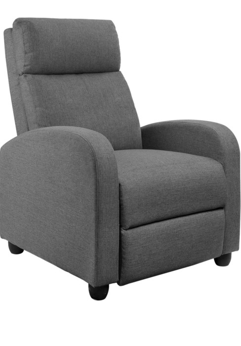 JUMMICO Fabric Massage Recliner Adjustable Home Theater Chair