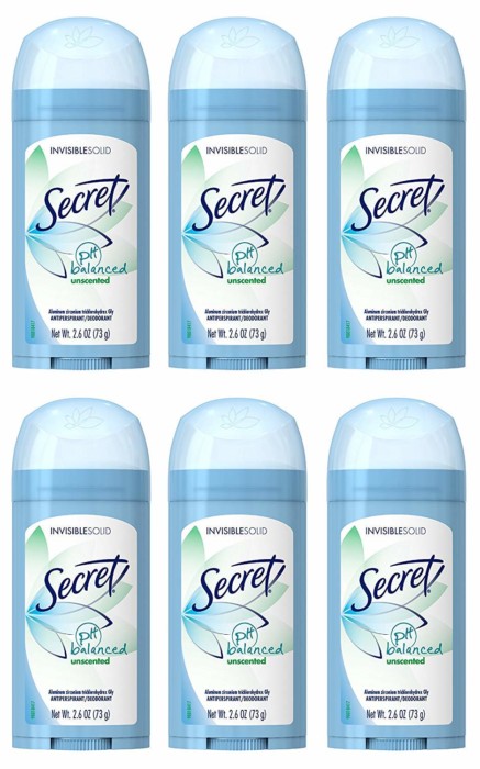 Invisible Solid Unscented Secret Antiperspirant and Deodorant for Women